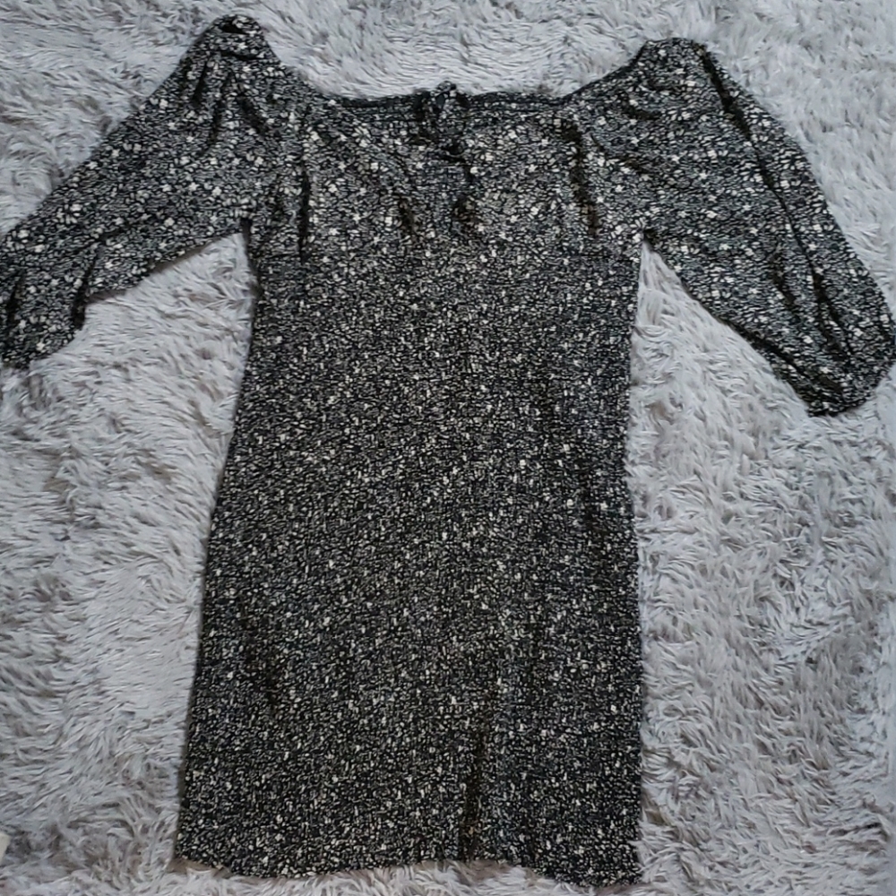 Black floral dress